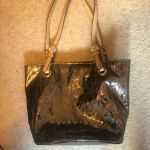 Michael Kors metallic tote